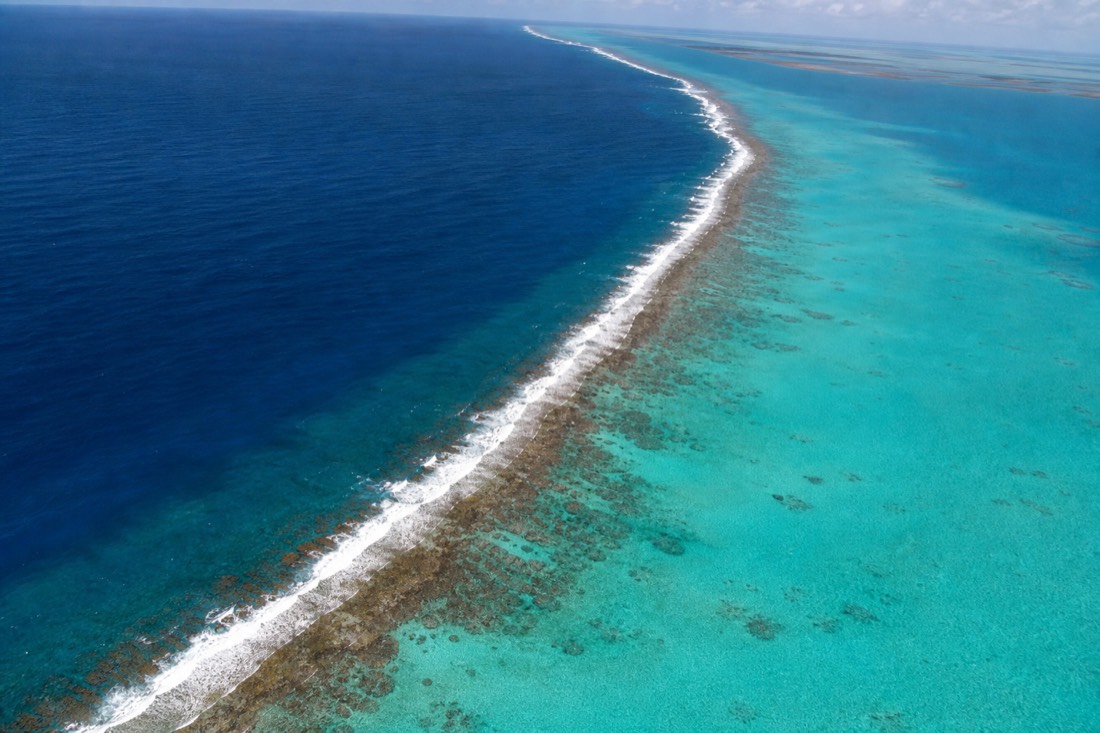 The Belize Barrier Reef, the second-largest reef system in the world