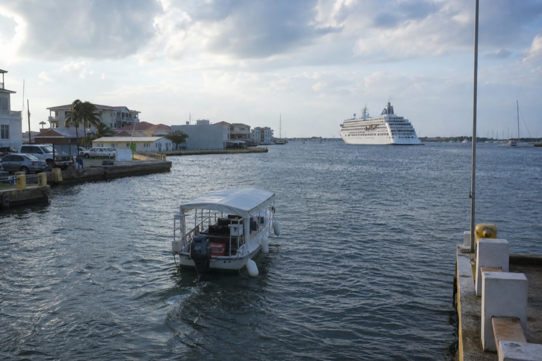 Belize City's harbor, where cruise tenders bring passengers ashore