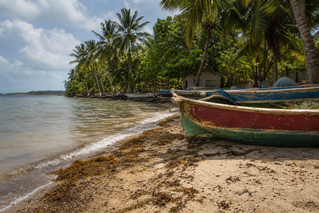 Hopkins, a Garifuna fishing village on the southern coast
